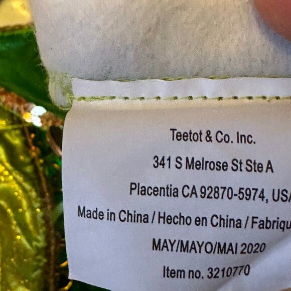 Teetot Tinker Bell Fairy Leaf Halloween Costume Wings Green Gold Child Small 5/6 - Picture 7 of 14